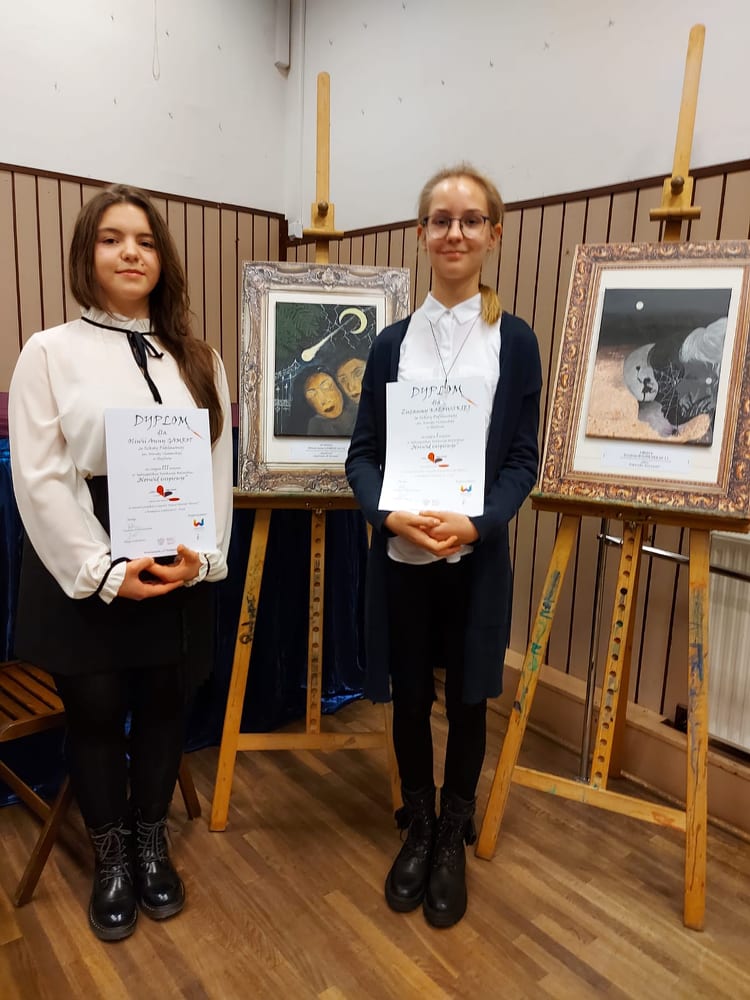 Ikona do artykułu: Norwid zainspirował !!! Uczennice naszej szkoły finalistkami konkurs malarskiego!